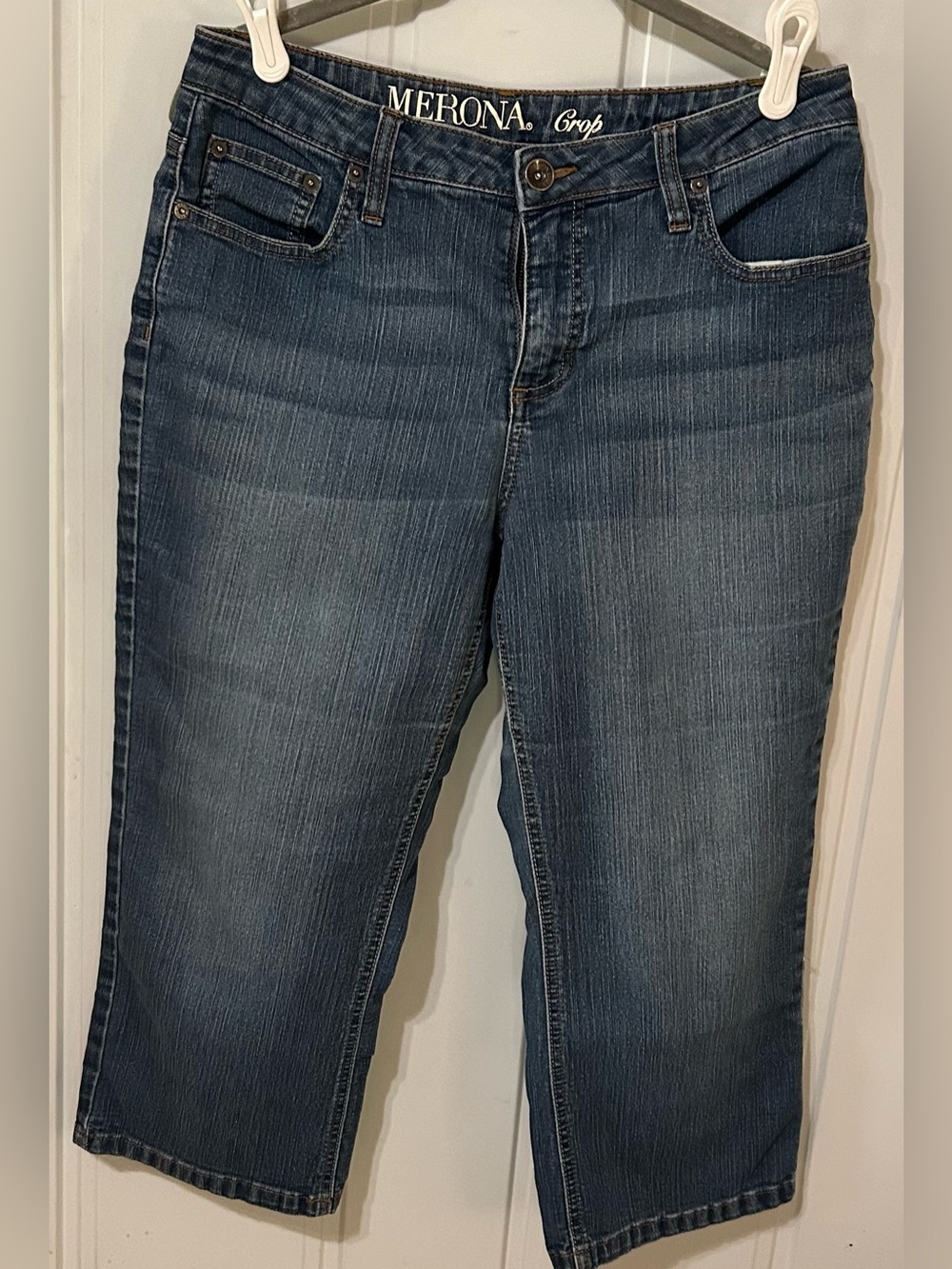 Merona Indigo Cropped Straight-Leg Jeans